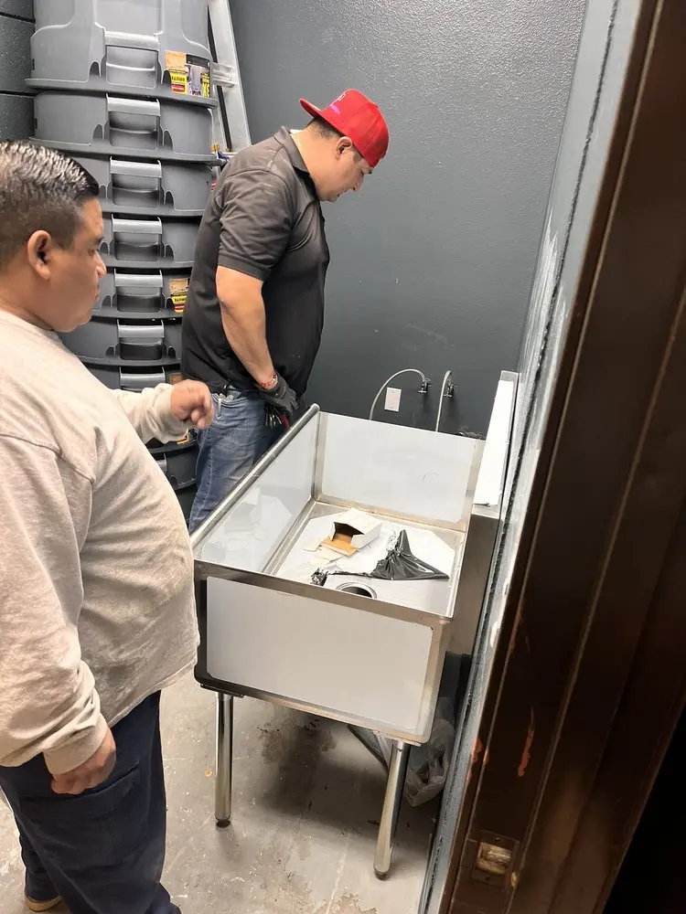 Commercial plumbing and sink installation in Enterprise